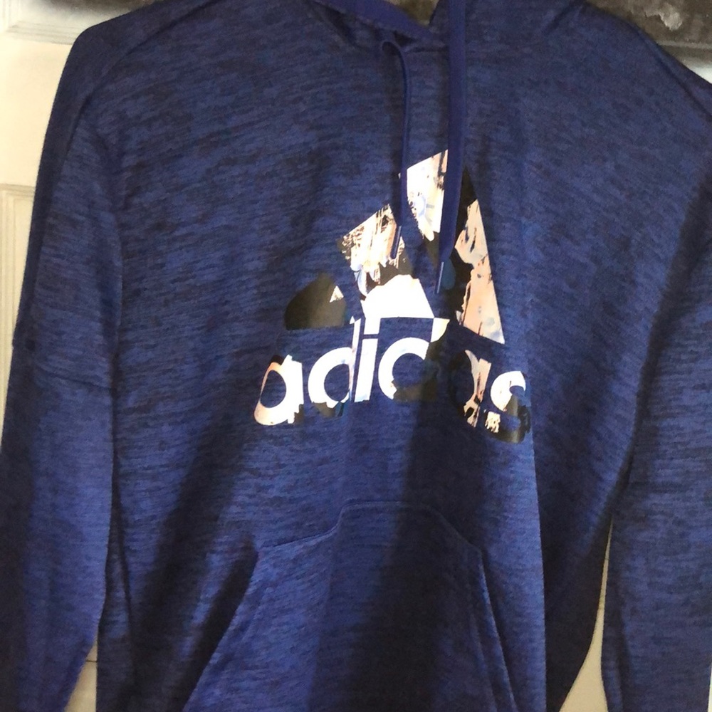 Blue adidas hoodie